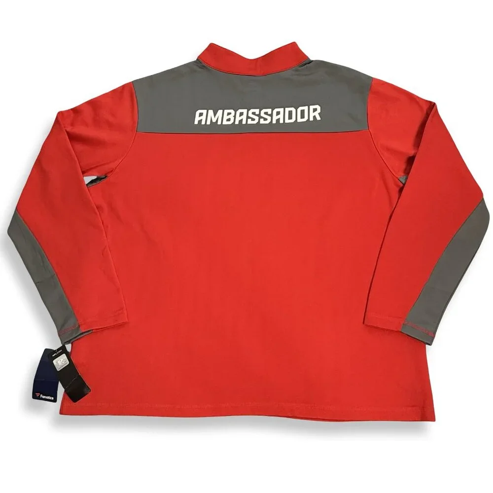 Tampa Bay Super Bowl LV Host Jacket Mens 3XL Red Gray NFL Ambassador Quarter Zip